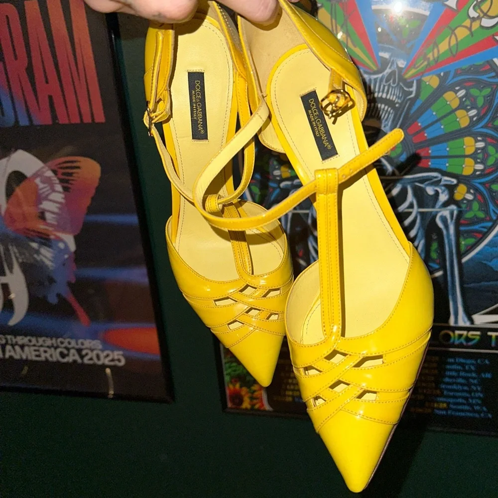 Dolce & Gabbana Bright Yellow Heels - Picture 2 of 5